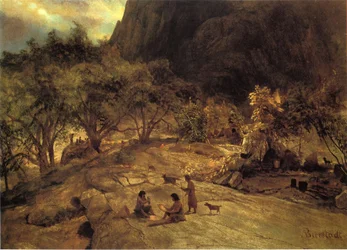 Indian Encampment, Yosemite Valley, California